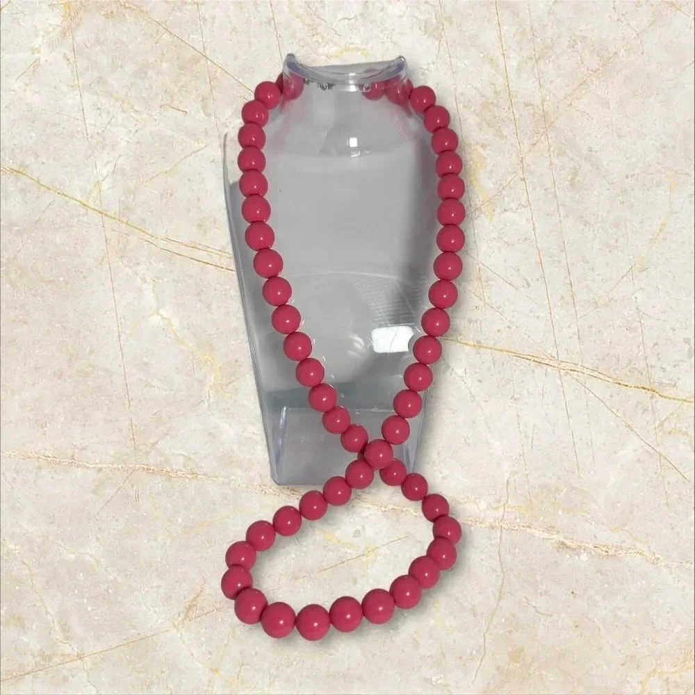 5/$20 Long Pink‎ Beaded Necklace